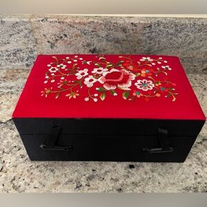 Silk Vintage Jewelry Box